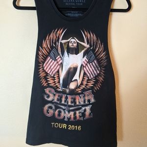 Selena Gomez Concert Tour 2016 Black Tank Top